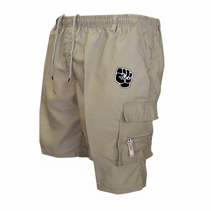 Thumbnail: Bermuda Cargo Masculina de Verão em Algodão de Alta Qualidade, Estilo Militar Mi