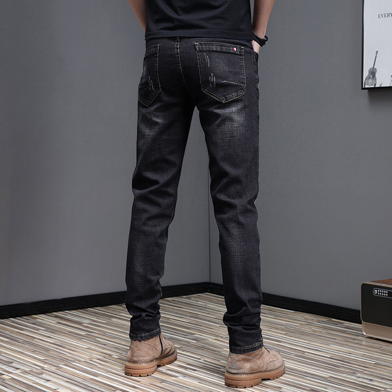 Thumbnail: Calça Jeans Skinny Clássica Casual Masculina 2025, Estilo Lápis, com Elasticidad