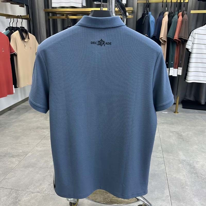 Miniatura: Camiseta masculina de manga curta, 100% algodão puro, de alta qualidade e estilo