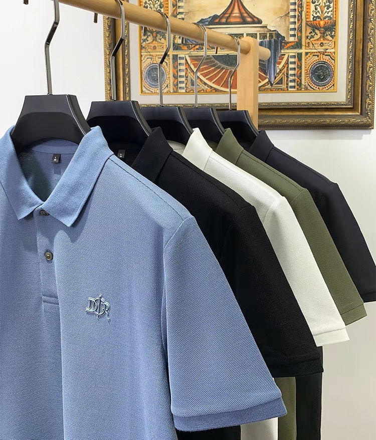 Miniatura: Camiseta masculina de manga curta, 100% algodão puro, de alta qualidade e estilo