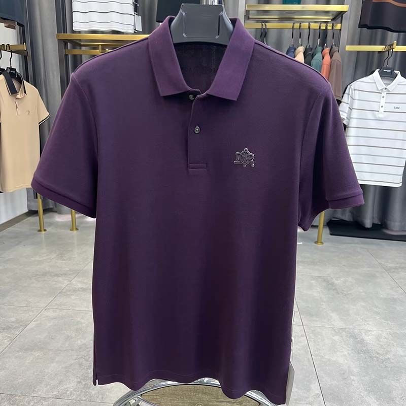 Miniatura: Camiseta masculina de manga curta, 100% algodão puro, de alta qualidade e estilo