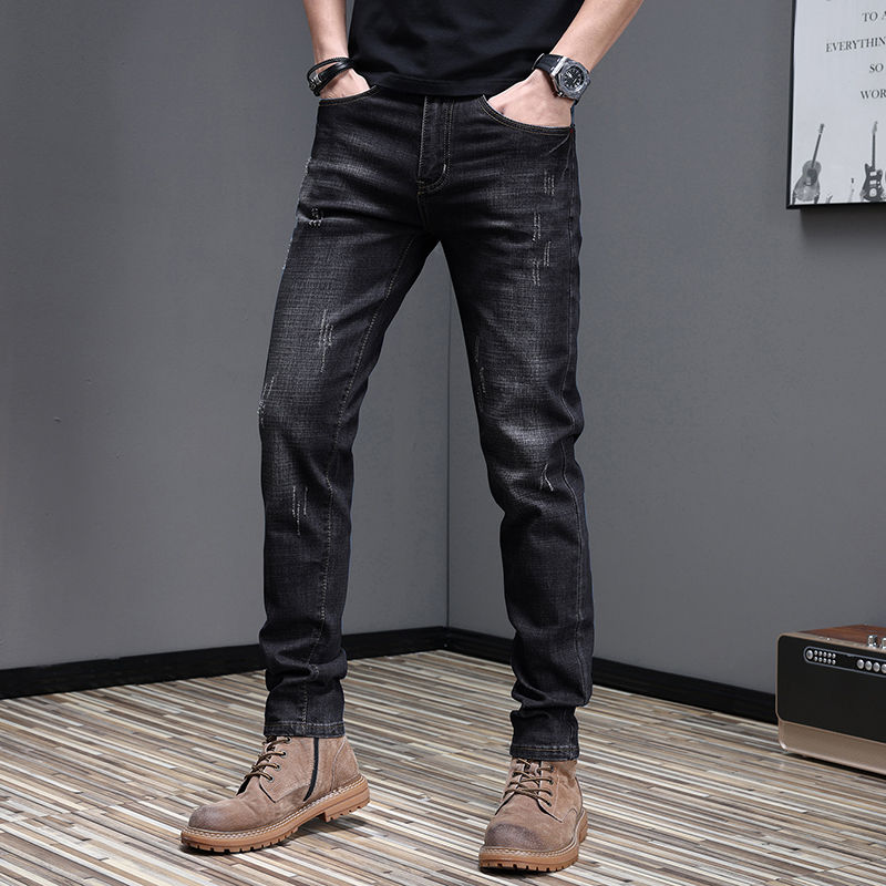 Thumbnail: Calça Jeans Skinny Clássica Casual Masculina 2025, Estilo Lápis, com Elasticidad
