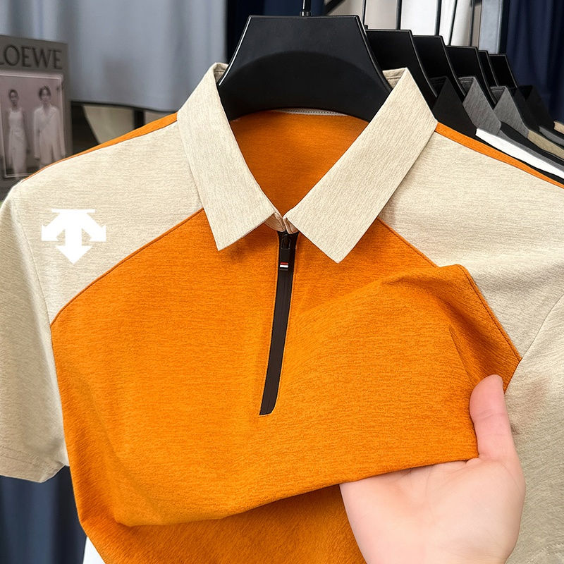 Thumbnail: Camisa polo masculina de manga curta, com estampa original de designer, lape