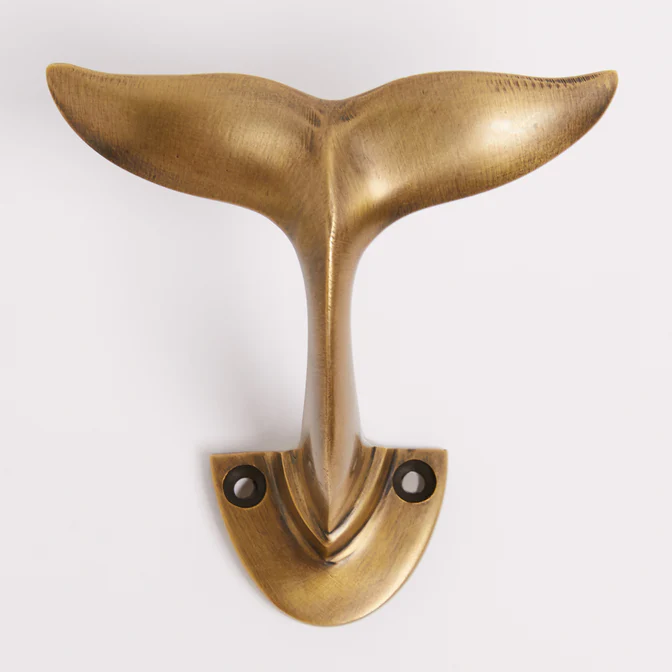 Whale Tail Hook - Acid Washed Brass