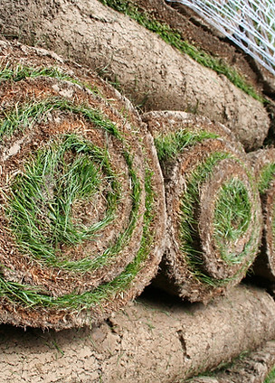 Rolled Sod Stacks
