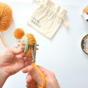 Pom-pom making with an official Pom Maker