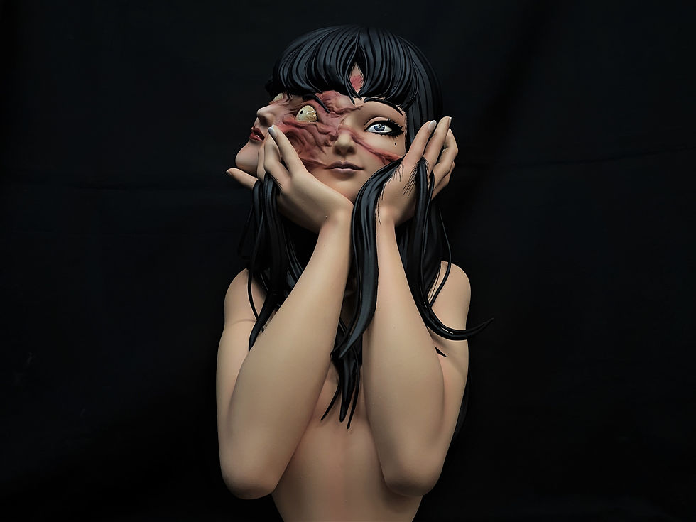 サムネイル： Junji Ito Collection  Tomie Kawakami Bust Art Statue 富江 完成品