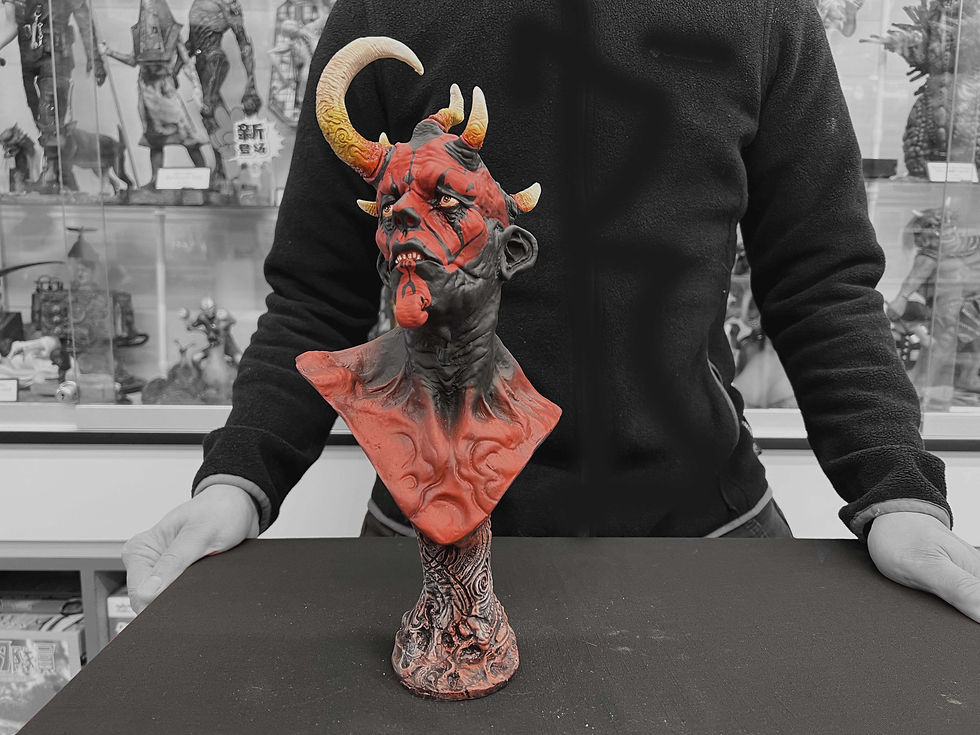 섬네일: Crescent Darth Maul 1:3 bust Art Statue Star Wars 完成品
