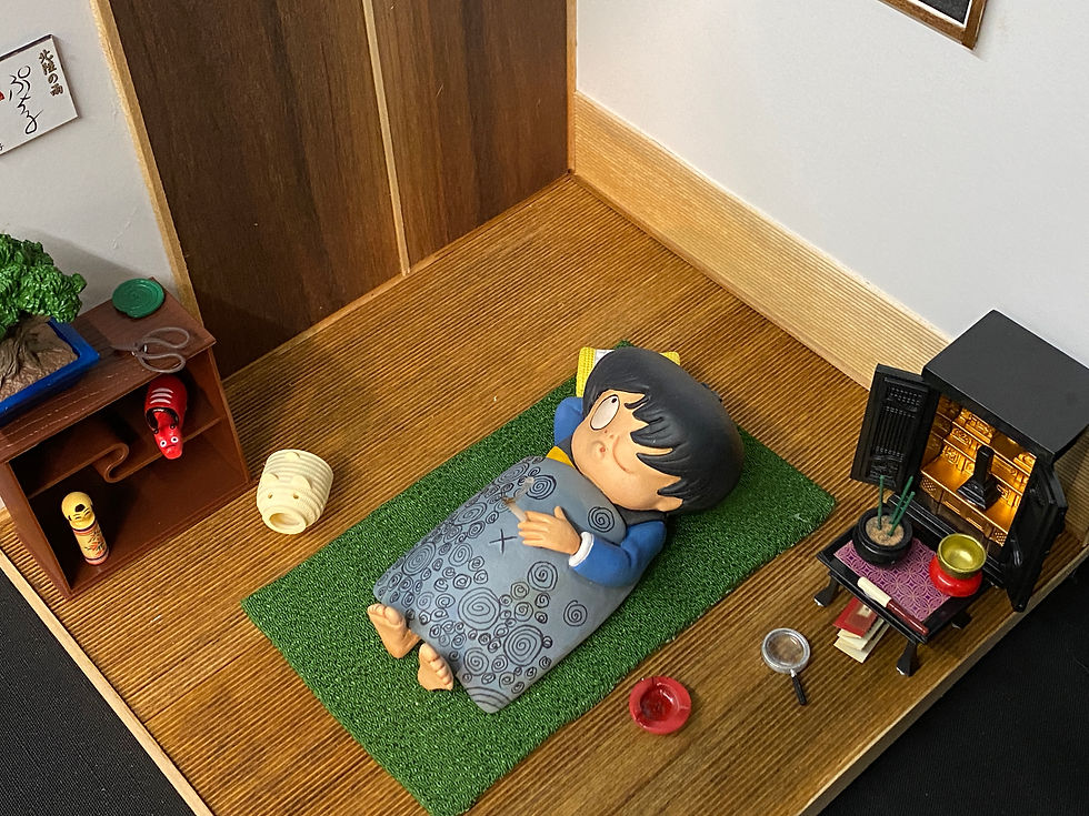 섬네일: Fu-rai-sou's  Kitaro diorama art statue  風来荘の鬼太郎 完成品