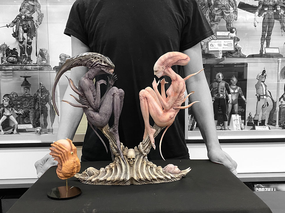 サムネイル： Clone 38 Prometheus Alien Art Statue 完成品