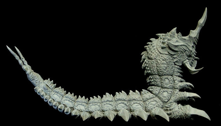 섬네일: Battra 30 cm gigantic scale resin cast model Godzilla バトラ（幼虫）巨大ＦＲＰキット