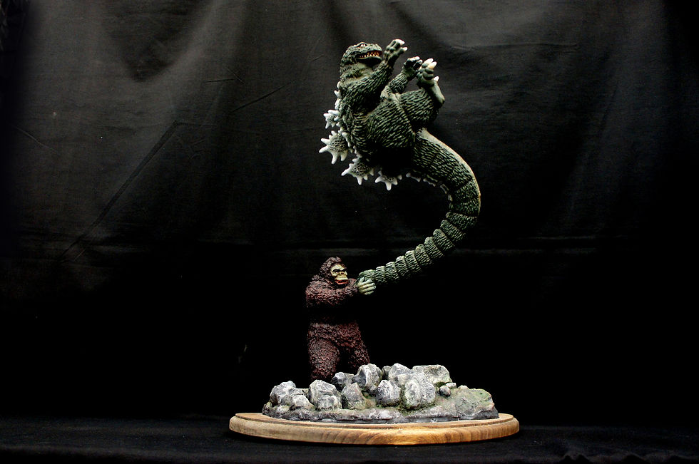 サムネイル： Godzilla vs Kong Diorama Art Statue キングコング対ゴジラ 完成品