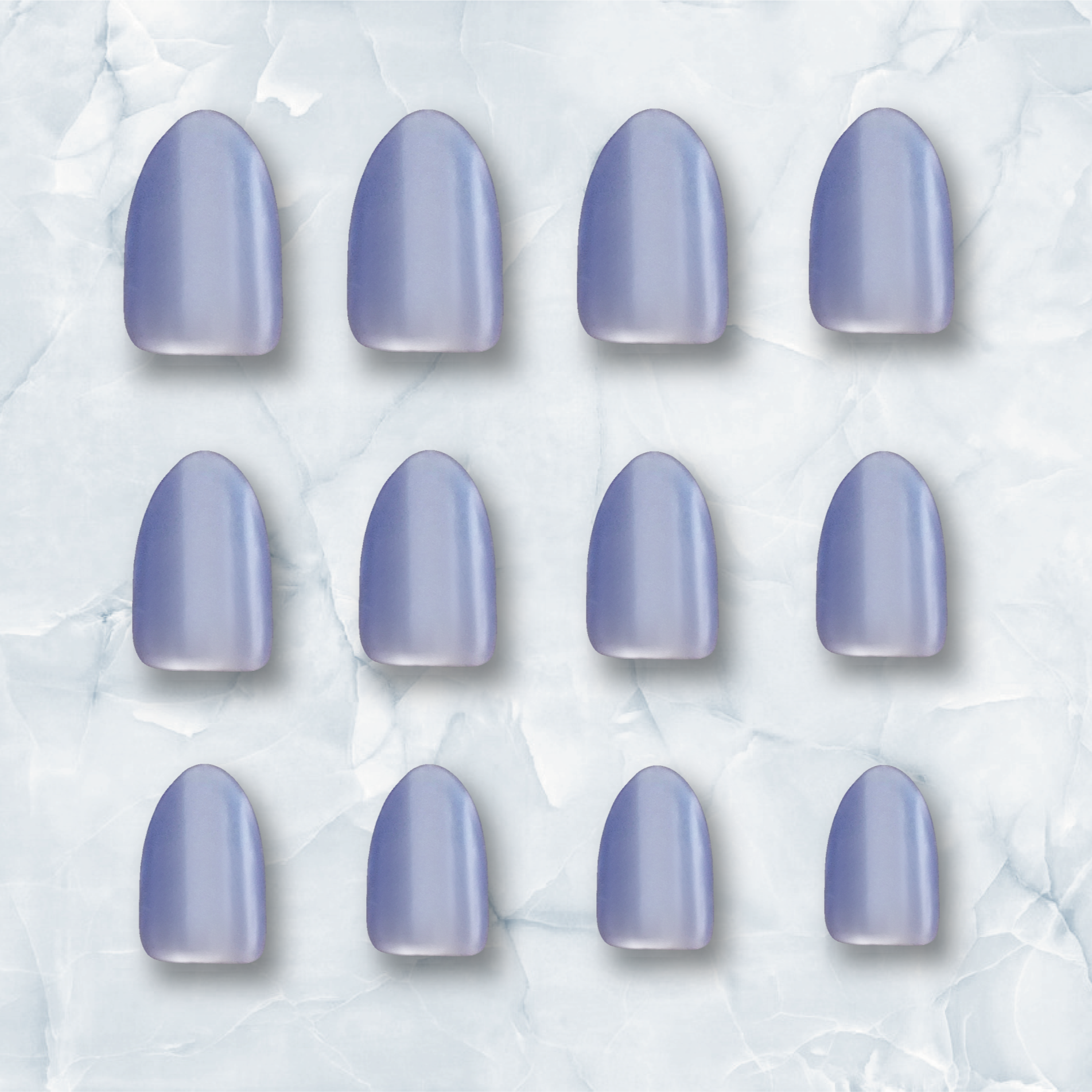 Medium Blue Tips (Vegan Nail Tips)   10 set  (120 tips)
