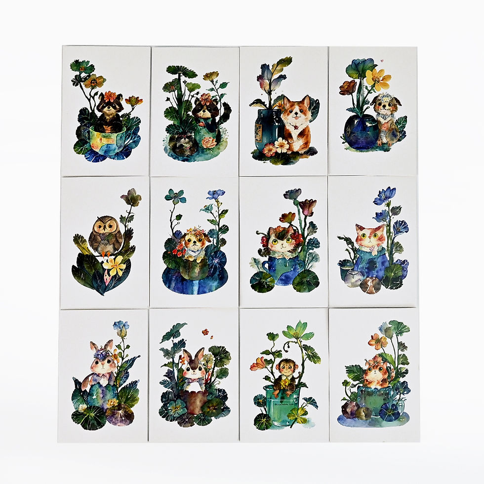 Thumbnail: Factory Woodland Animal Thank You Cards with Envelopes & Stickers