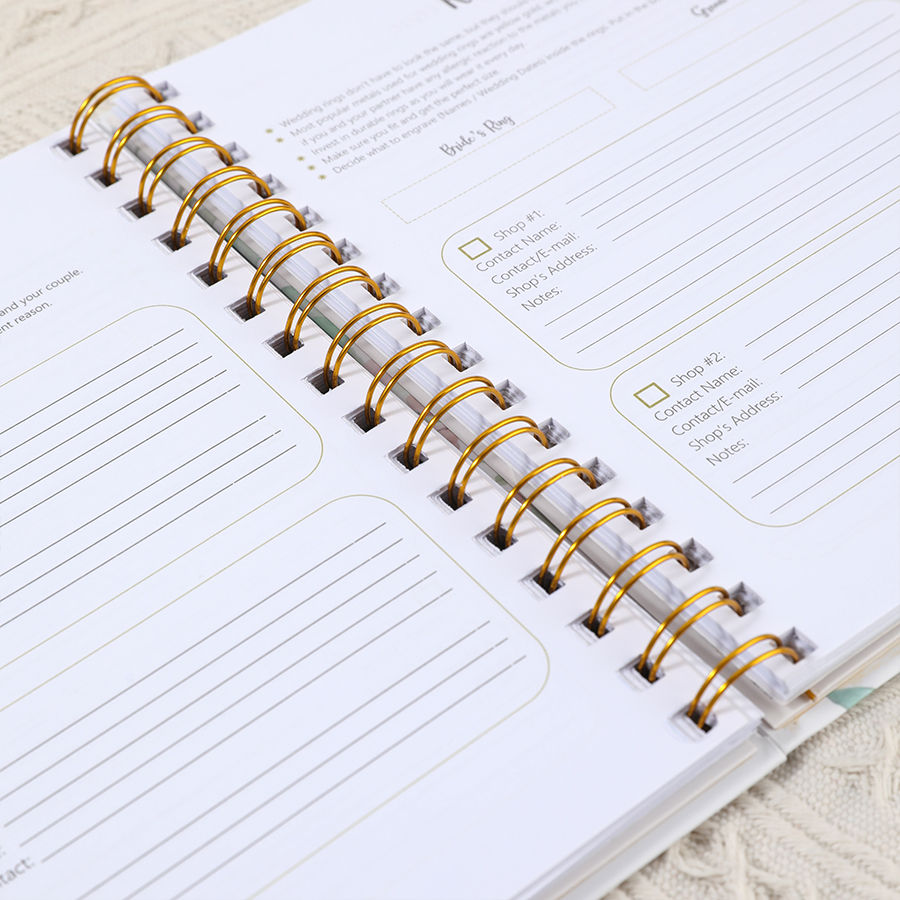 Factory Bloom Flower Wedding Planner Book For Bride