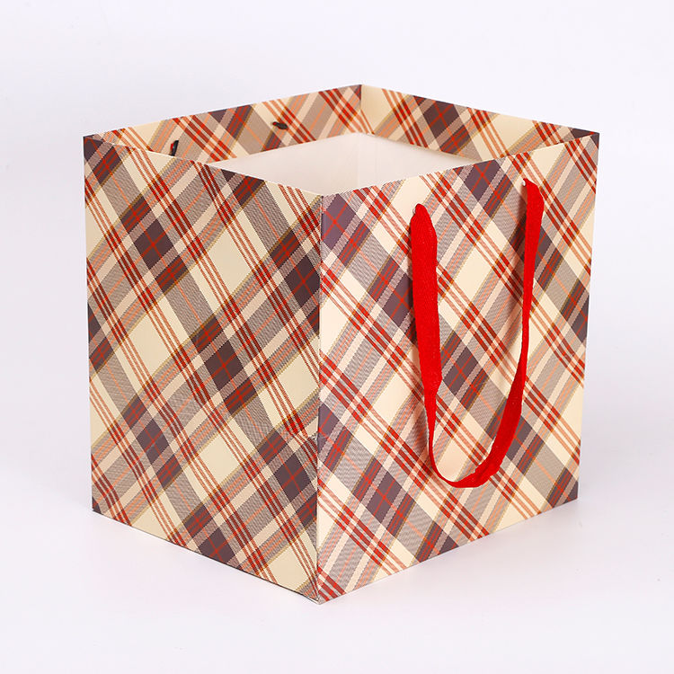 Thumbnail: Morden Beige Instagrammable Paper Flat Bottom Bags