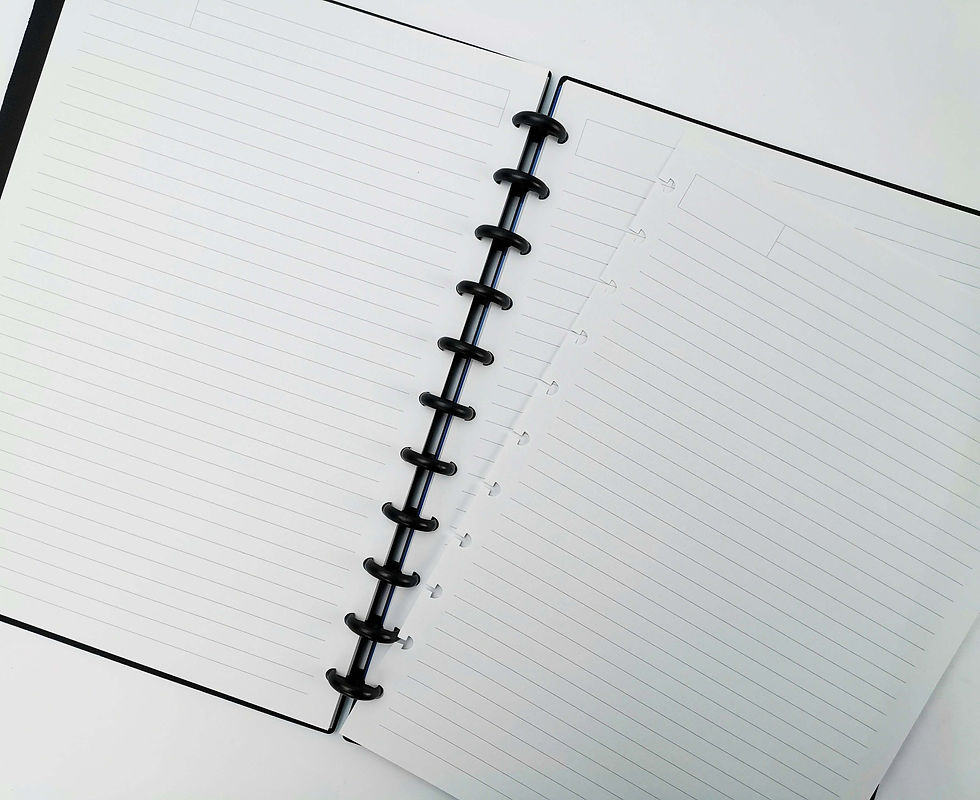 Plastic Cover Disc Bound College Notebook