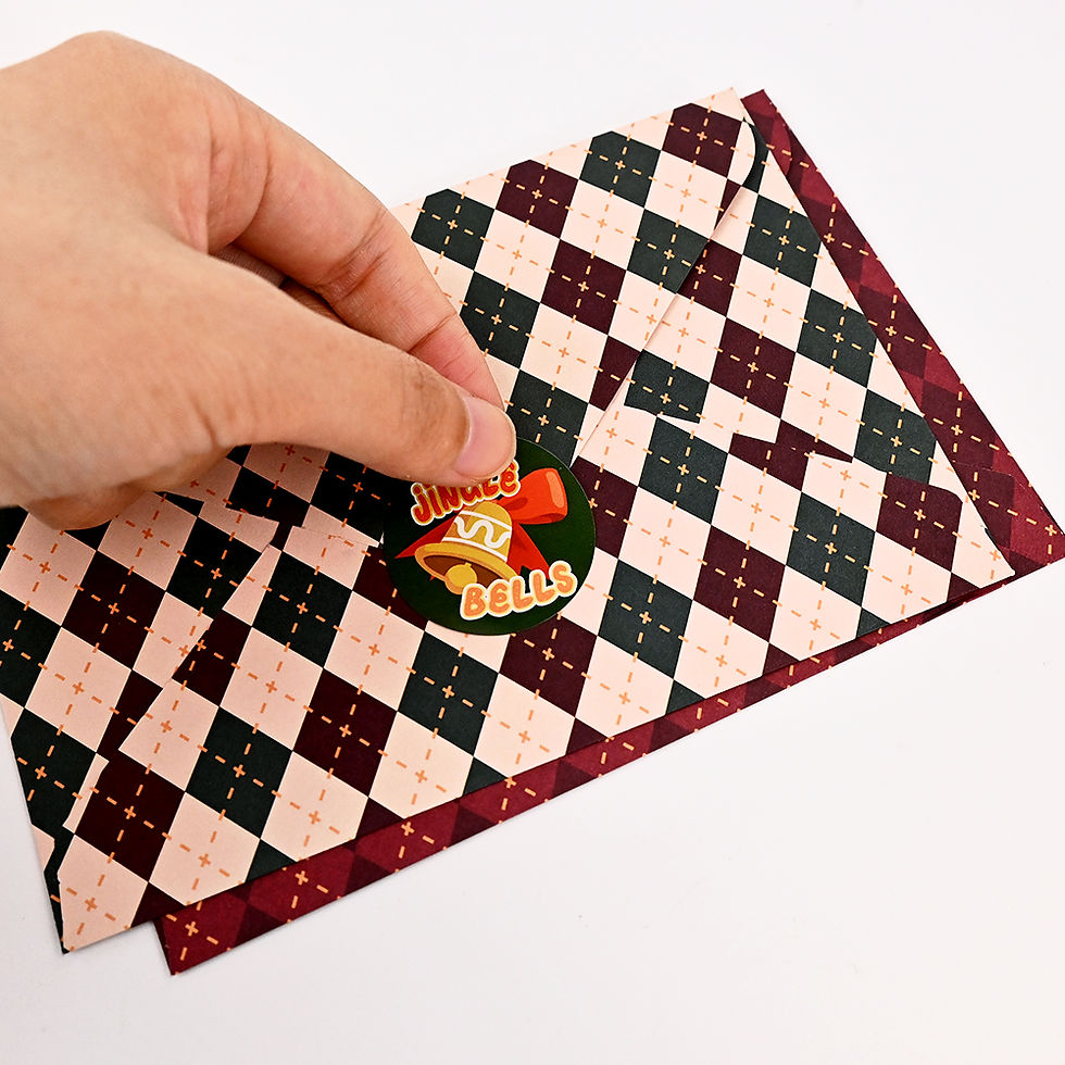 Thumbnail: Factory Foiled Christmas Thank You Cards with Envelopes & Stickers