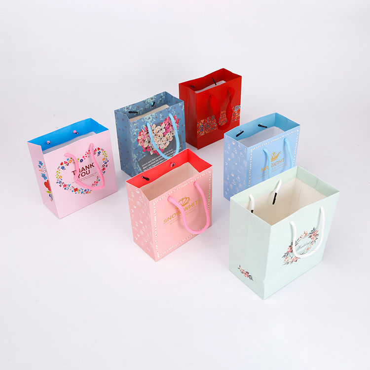 Thumbnail: Custom Paper Bags Wholesale with Flora Design