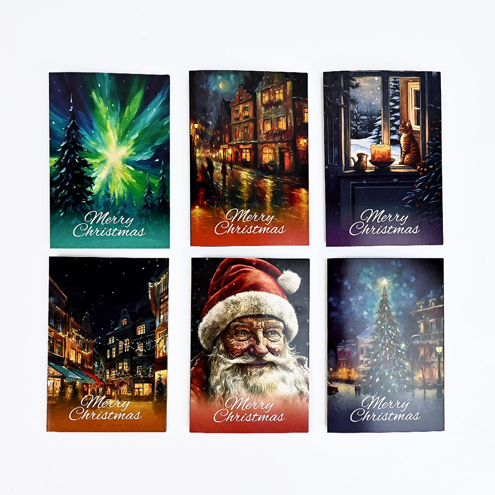Thumbnail: Factory Foiled Christmas Thank You Cards with Envelopes & Stickers