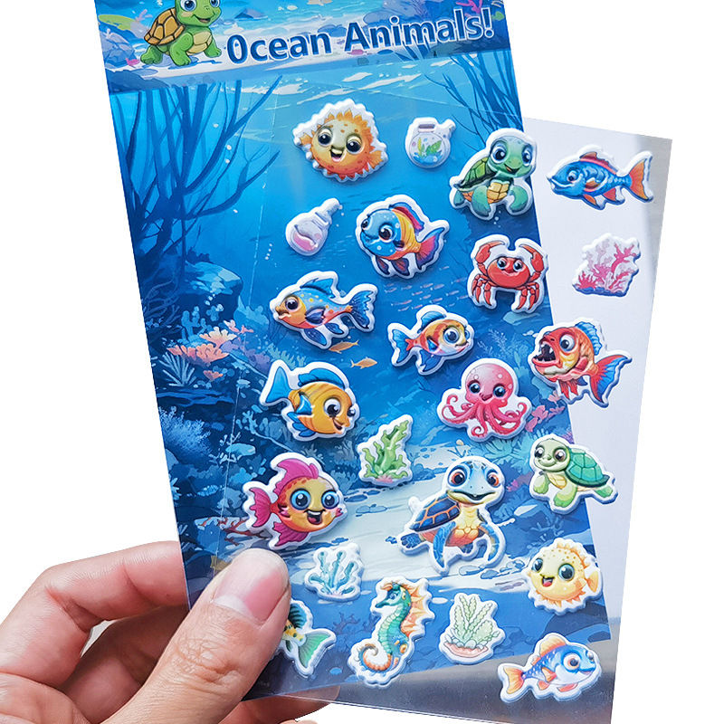 Thumbnail: Factory Undersea World Puff Sticker Cute Kids Reward Sticker