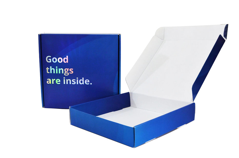 Thumbnail: Blue Custom Print Packaging Mailer Boxes For Apparel Shipping