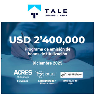 ACRES Finance gestiona con éxito programa de bonos de titulización para TALE Inmobiliaria