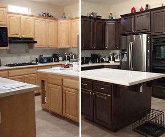 Before and after painting