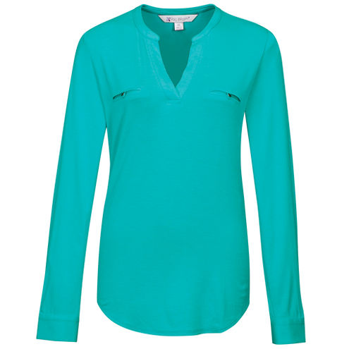 Alexandra - Split Neck Top