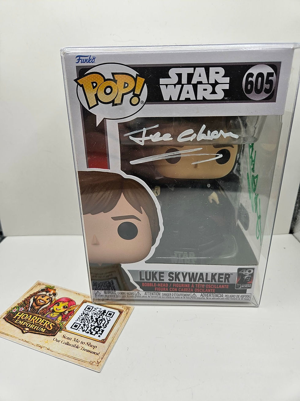 SIGNED Funko Pop! Star Wars Return of the Jedi 40th - Luke Skywalker #605 (Signe