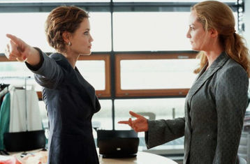 two women in a discussion