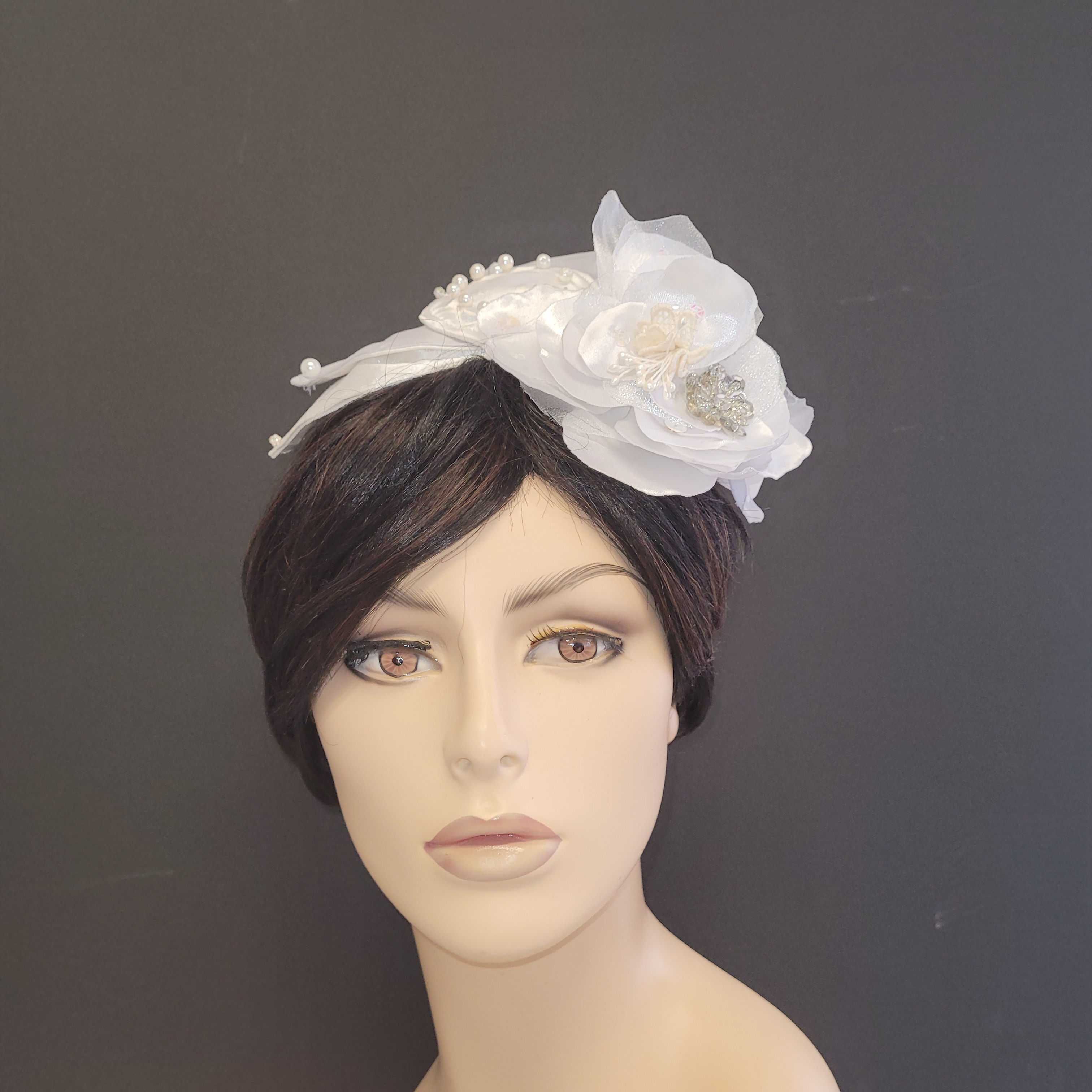Front view of Bridal Hairpiece