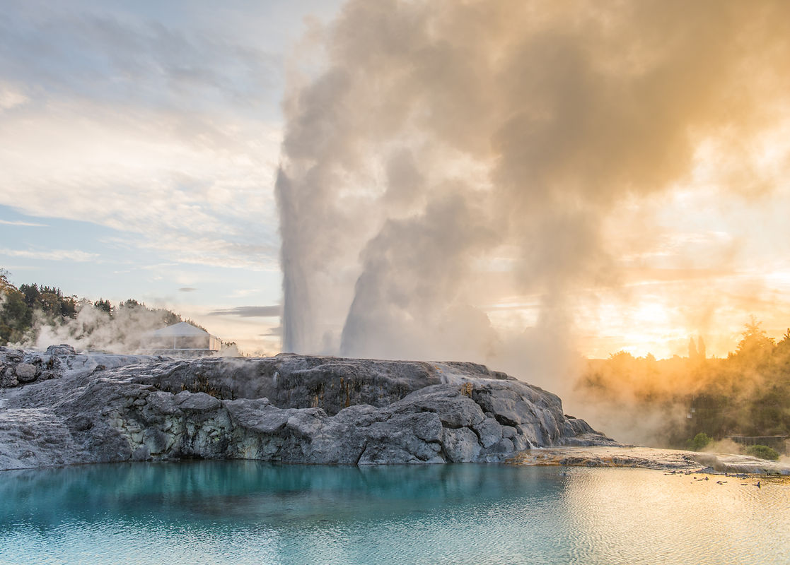 Te Puia - Pohutu Geyser and Blue Pool.jpg