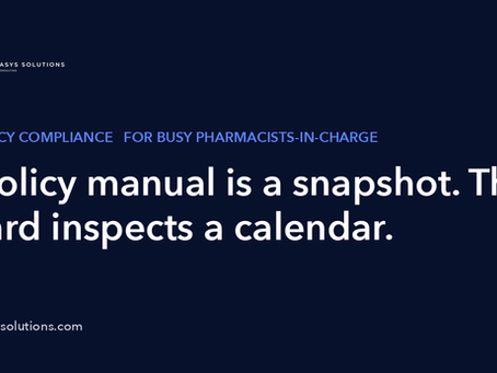 A policy manual is a snapshot. The Board inspects a calendar.