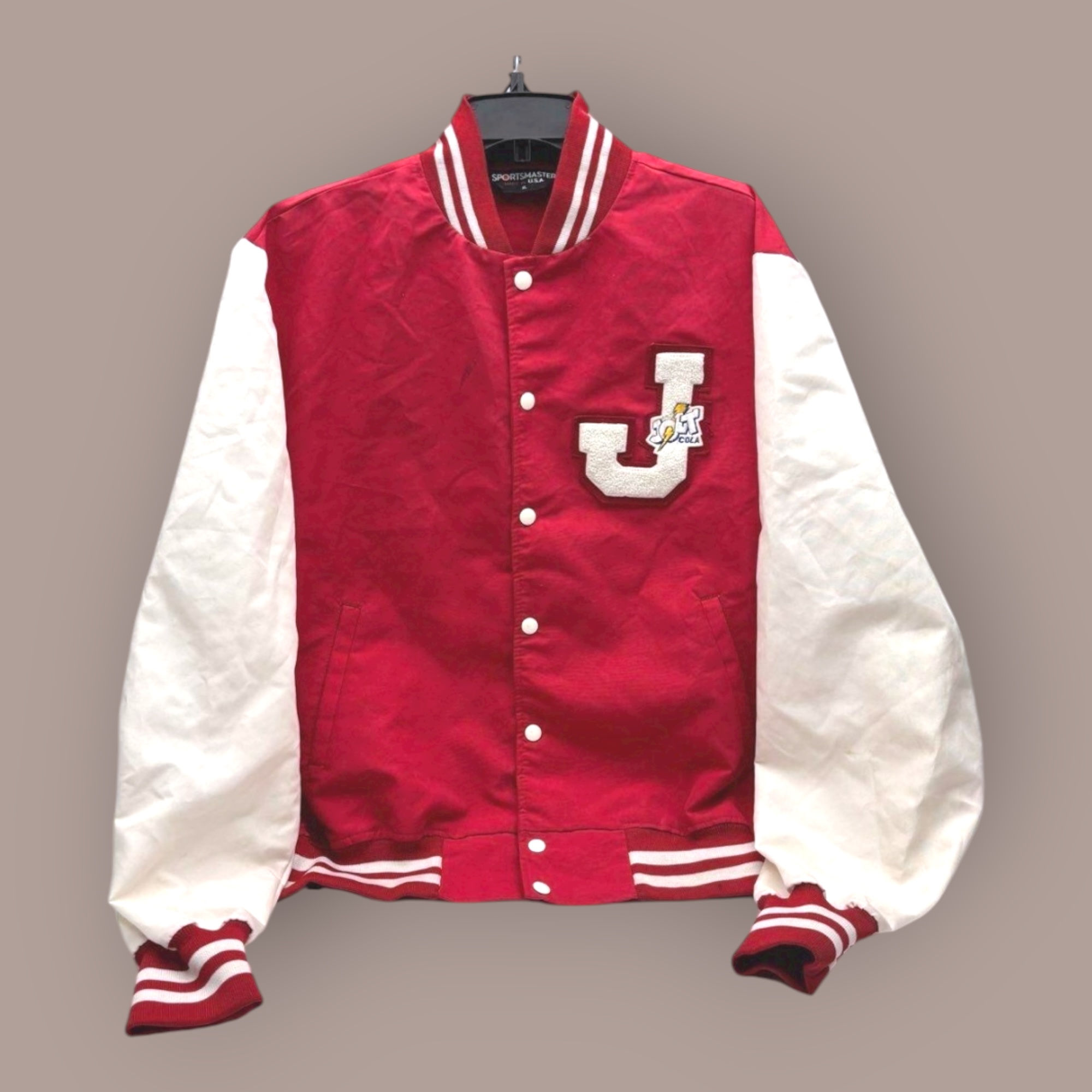 🏀Vintage Jolt Cola Varsity Letterman Jacket — Made in USA (Sportsmaster XL)