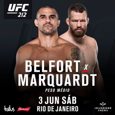 Vitor Belfort enfrenta Nate Marquardt no UFC 212, no Rio de Janeiro