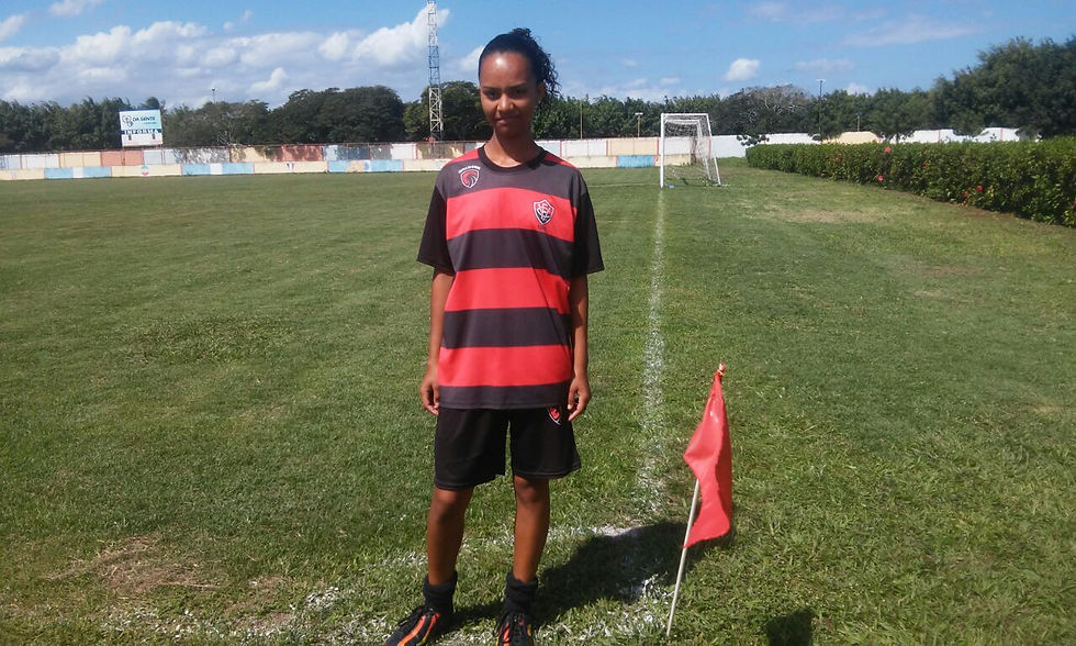 Andressa Machado no Estádio municipal