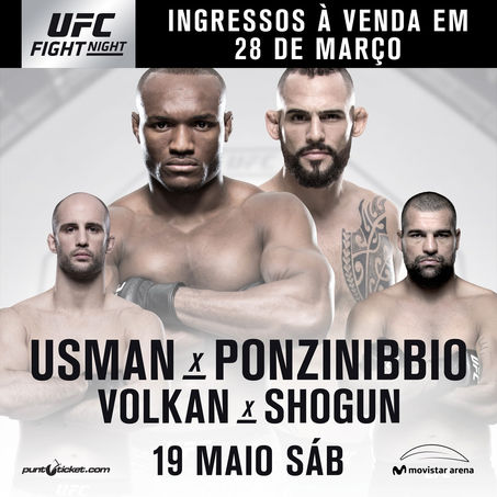 Kamaru Usman e Santiago Ponzinibbio fazem a luta principal do UFC Chile