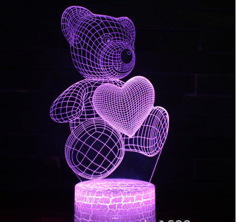 Thumbnail: 3D Lamp Acrylic USB LED Night Lights Neon Sign Lamp Xmas Christmas Decorations F