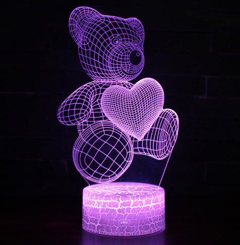 Thumbnail: 3D Lamp Acrylic USB LED Night Lights Neon Sign Lamp Xmas Christmas Decorations F