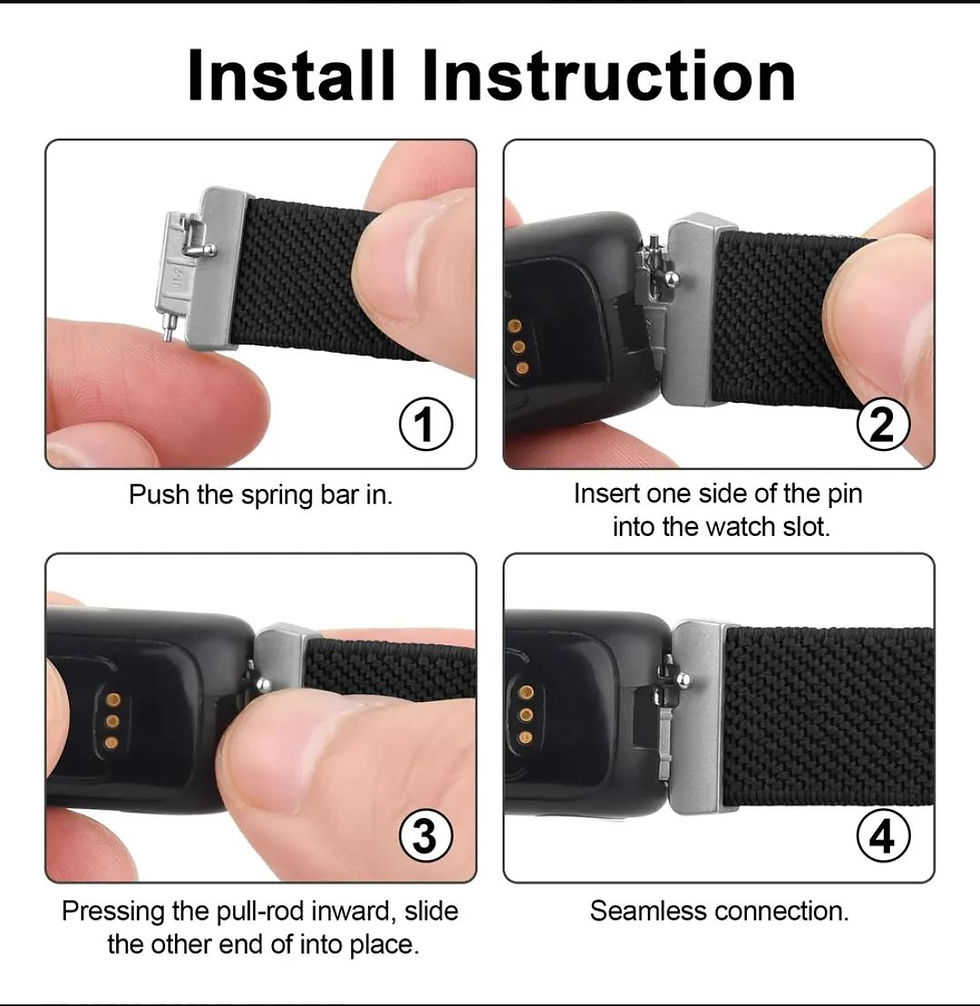 Thumbnail: Women Men Elastic Braided Solo Loop Stretchy Straps Nylon SportBand Wristband Fo