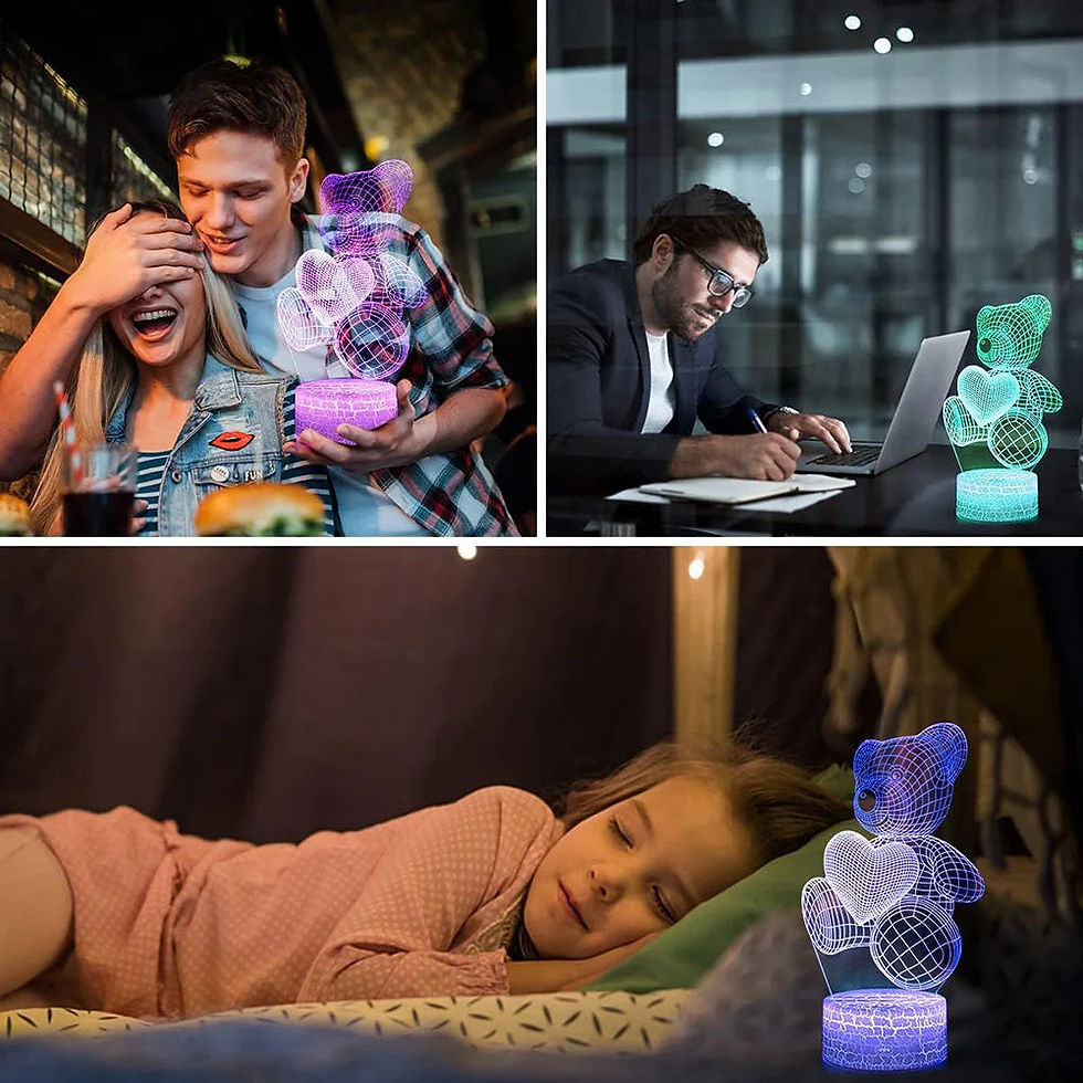 Thumbnail: 3D Lamp Acrylic USB LED Night Lights Neon Sign Lamp Xmas Christmas Decorations F