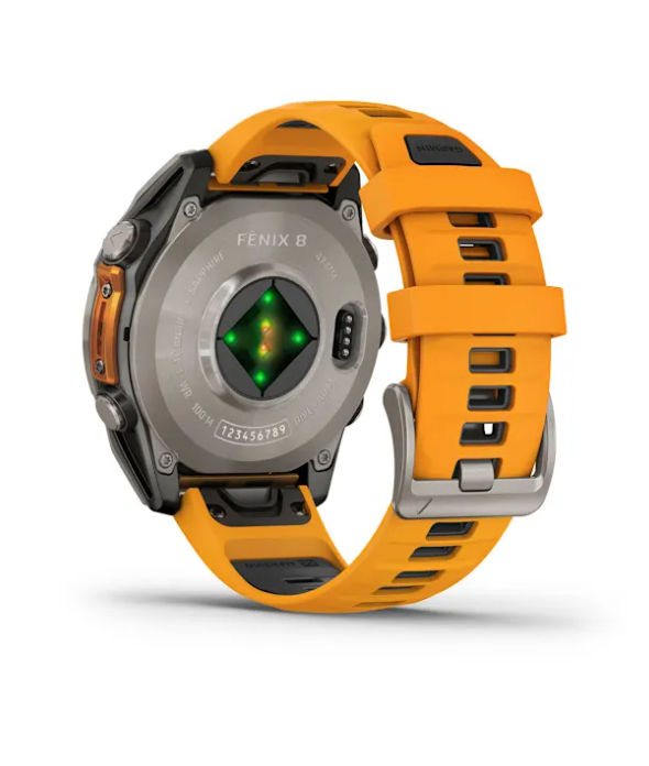 Thumbnail: fēnix® 8 – 47 mm, AMOLED Sapphire, Titanium with Spark Orange/Graphite Silicone