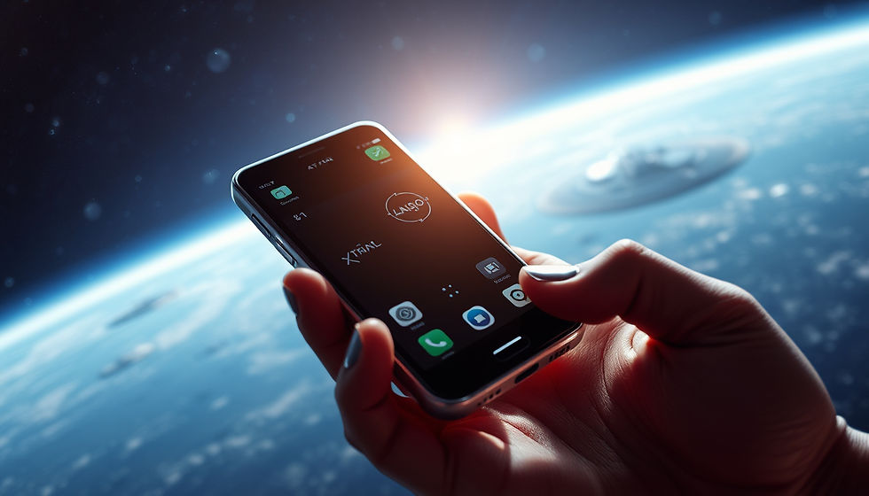 Eye-level view of rugged satellite phone on rocky terrain