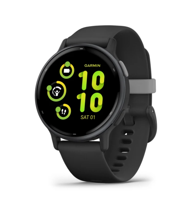 vívoactive® 5 Slate Aluminum Bezel with Black Case and Silicone Band