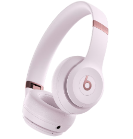 Pink Beats Solo3 Wireless headphones with rose gold accents.