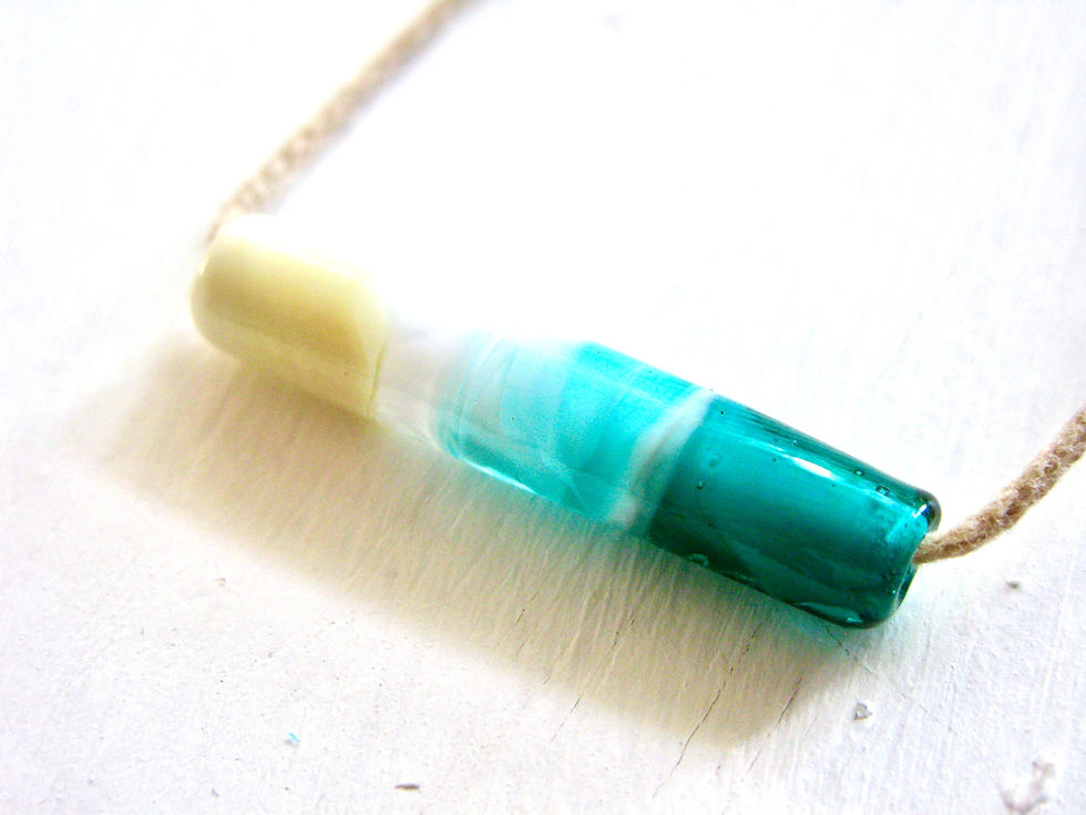 Thumbnail: Long Glass Bead Necklace