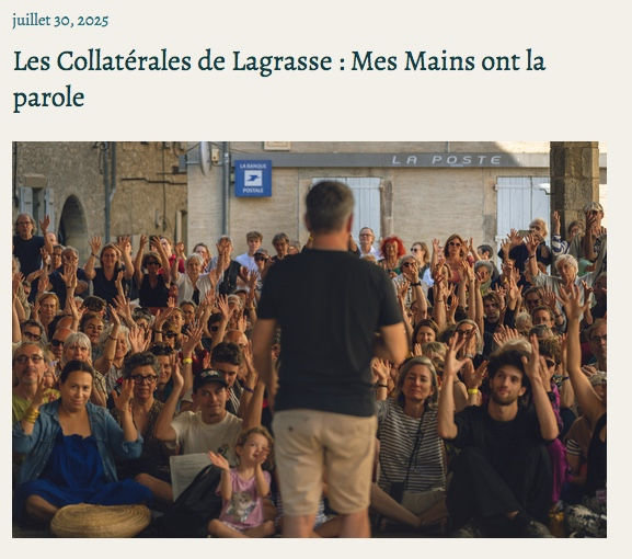 Les Collatérales de Lagrasse : Mes mains ont la parole