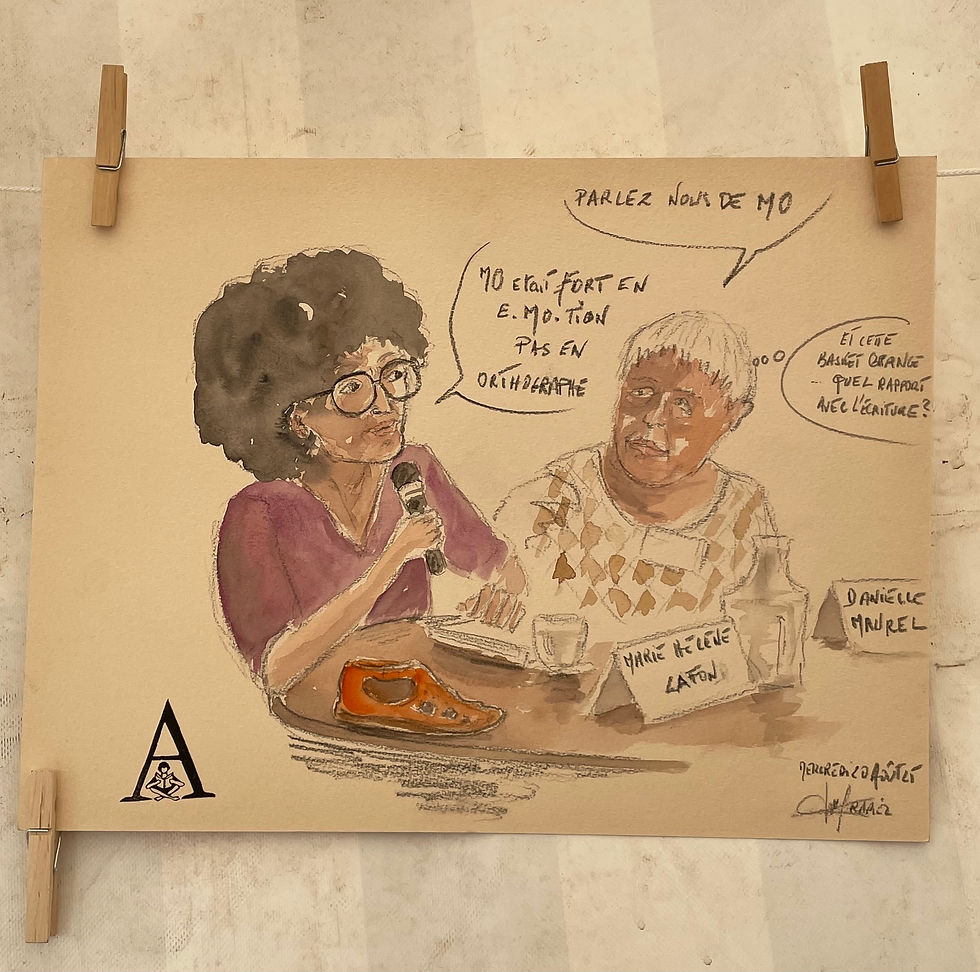 croquis de Marie-Hélène Lafon par François Drapier