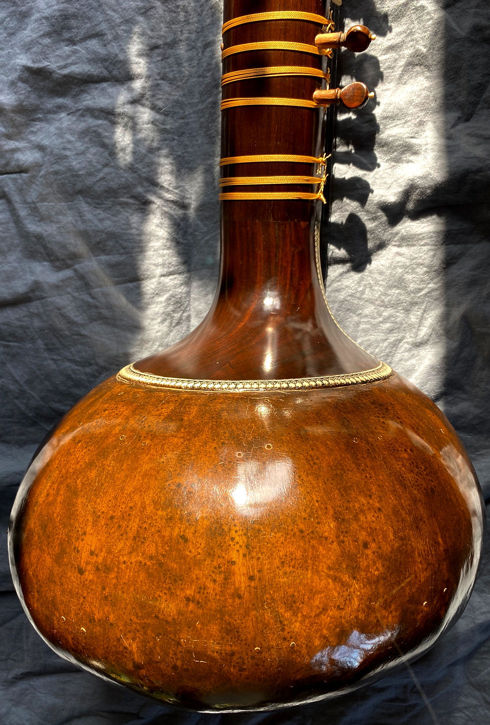 Thumbnail: Early 1970s Rikhi Ram "Offset 8" Necklace Sitar